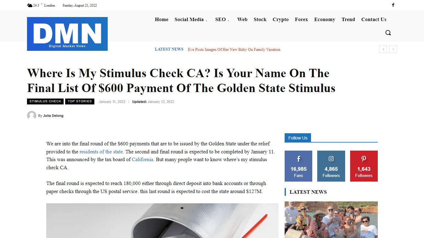 Where Is My Stimulus Check CA? Is Your Name On The Final List Of $600 ...